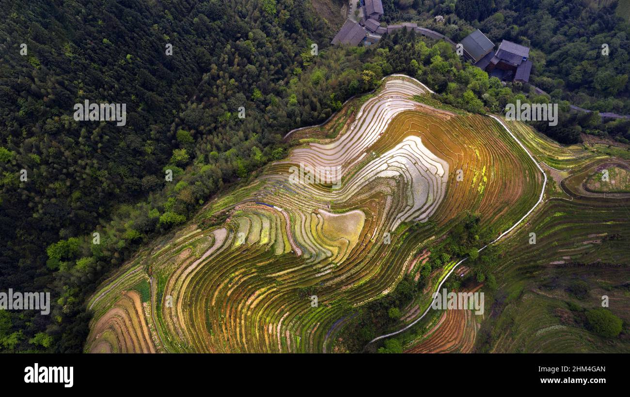 China guangxi longsheng dragon ridge terraces hi-res stock photography ...