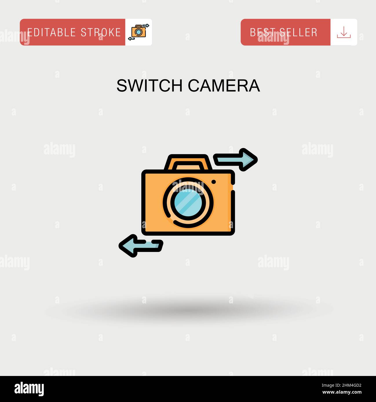 Switch camera Simple vector icon. Stock Vector