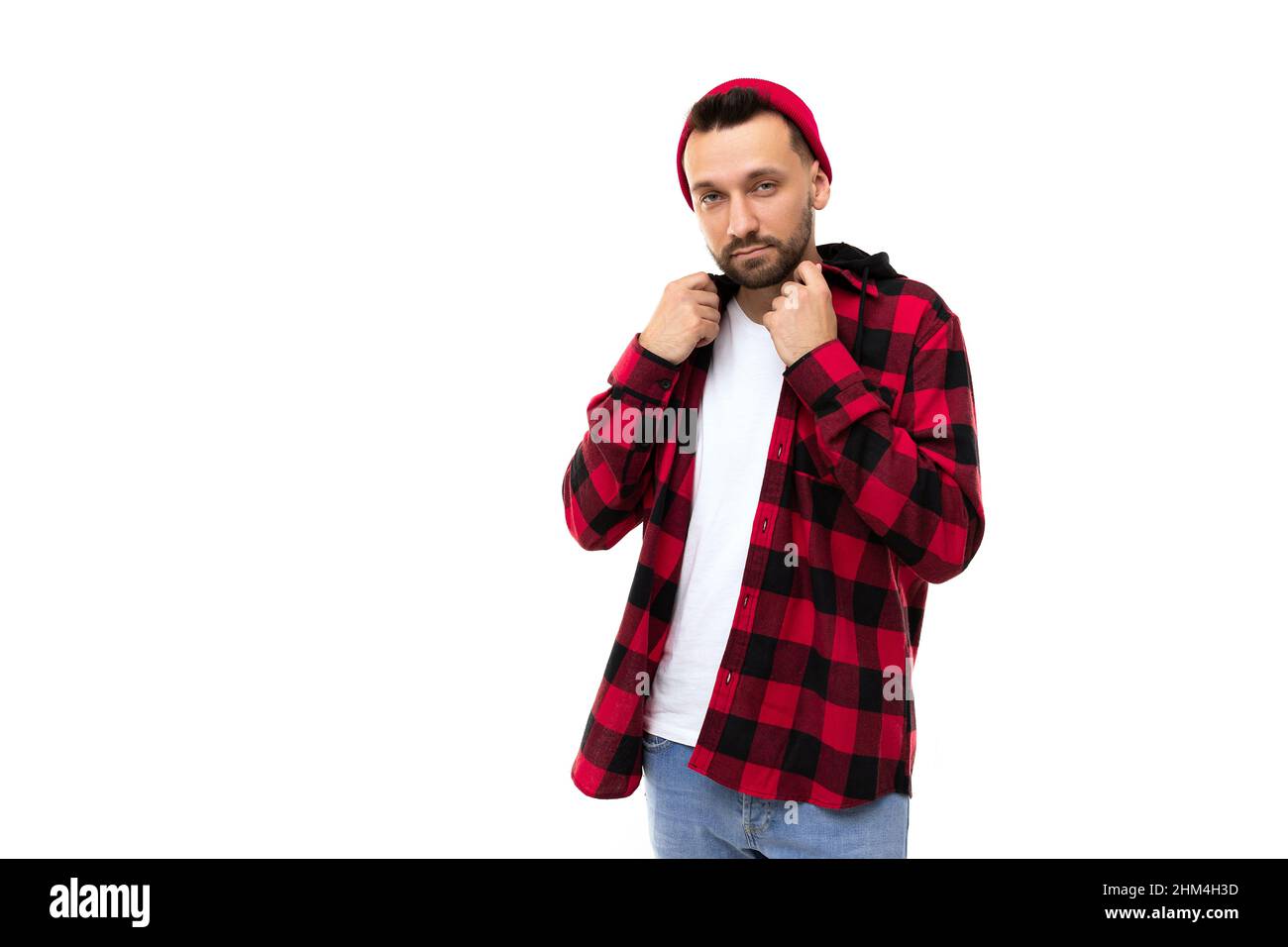 Black plaid shirts hi-res stock photography and images - Alamy
