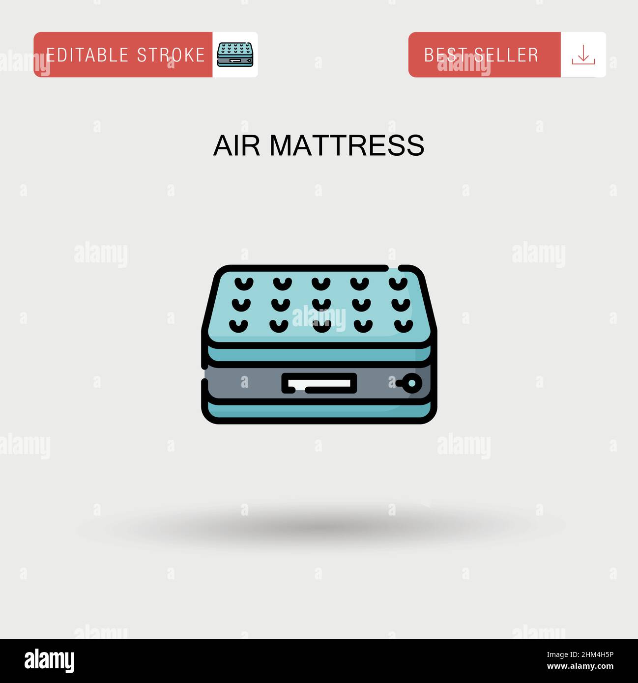 Air mattress Simple vector icon. Stock Vector