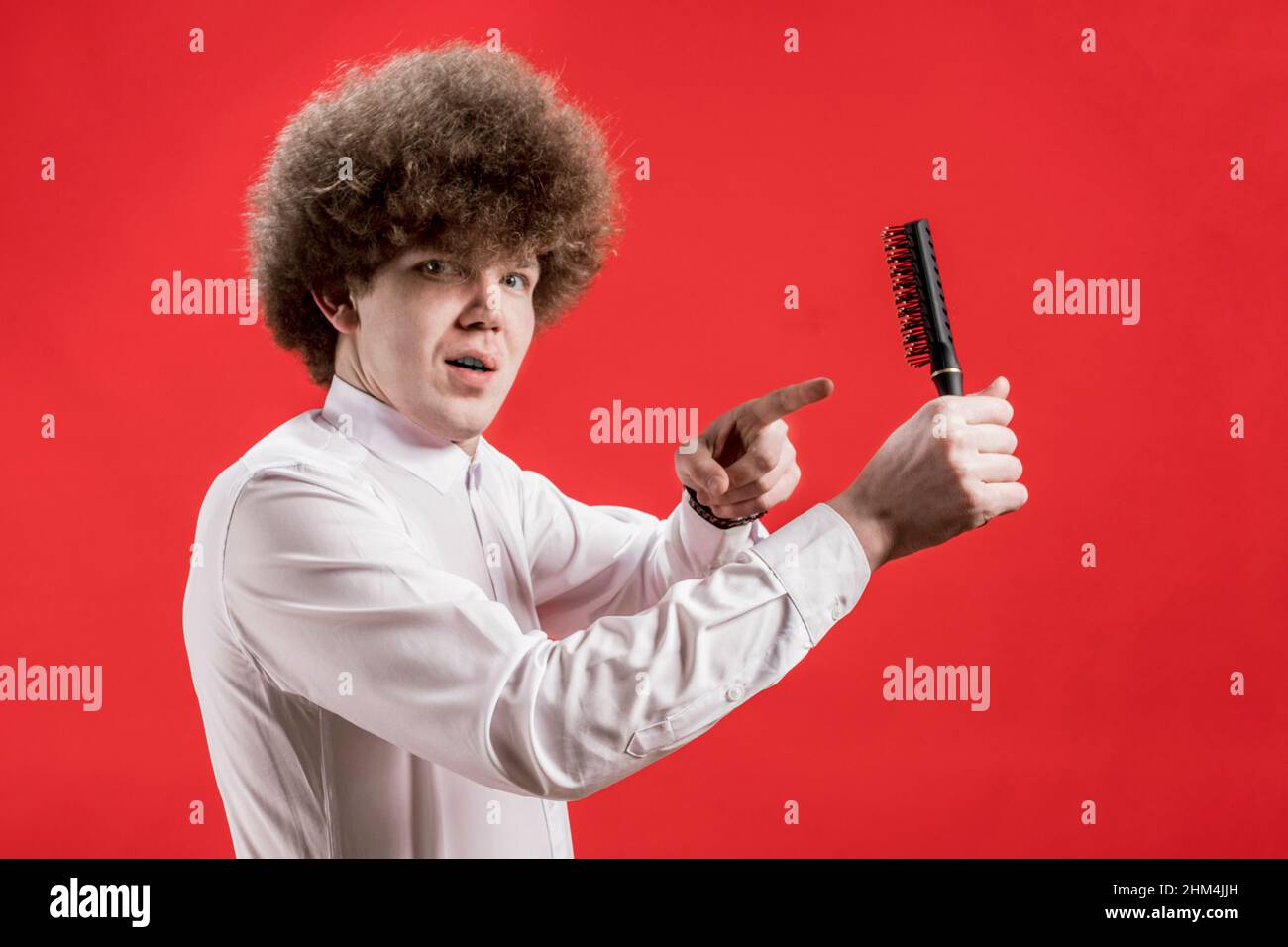 Curly haired man hi-res stock photography and images - Alamy