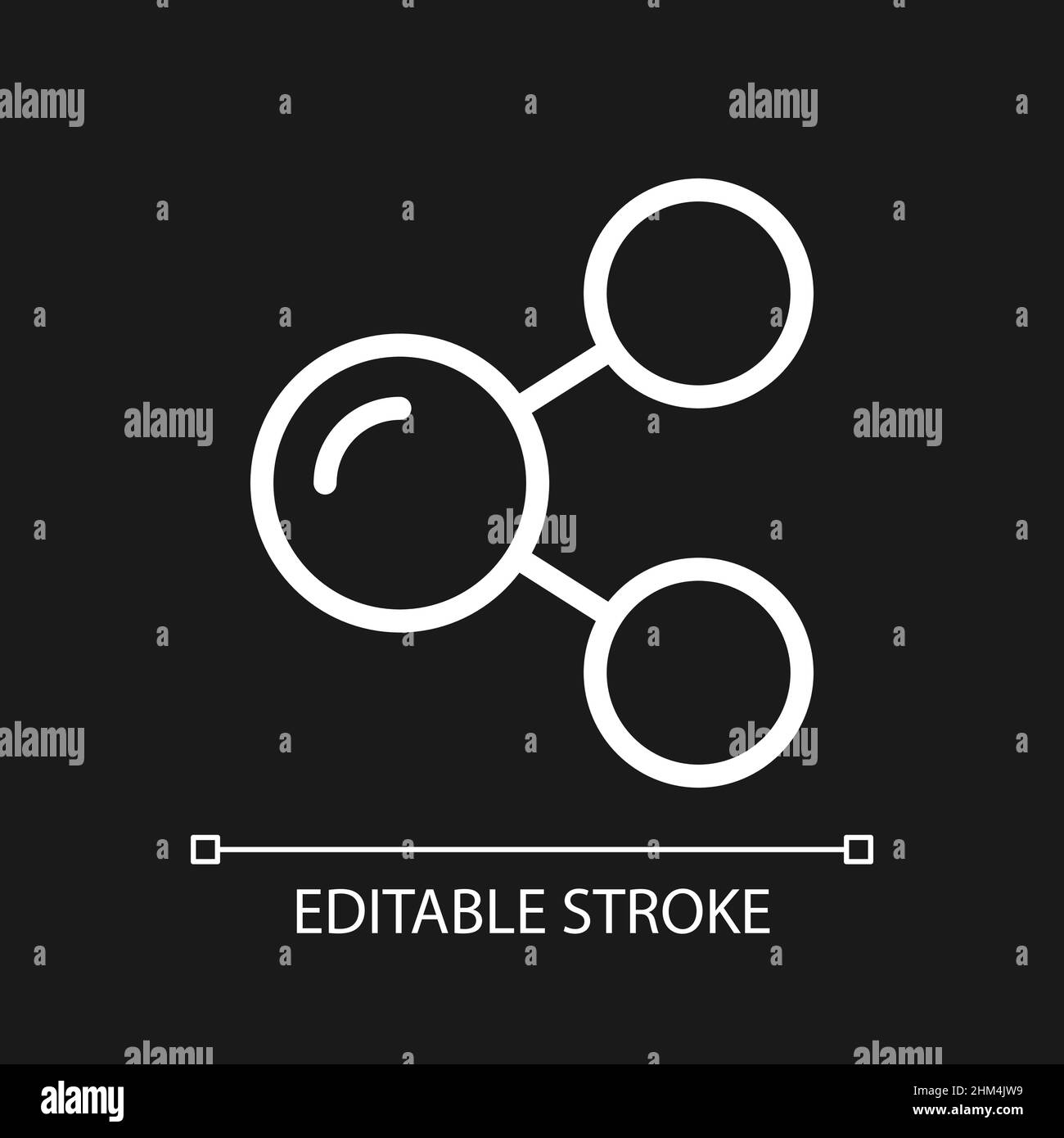 Social media sharing pixel perfect white linear icon for dark theme ...