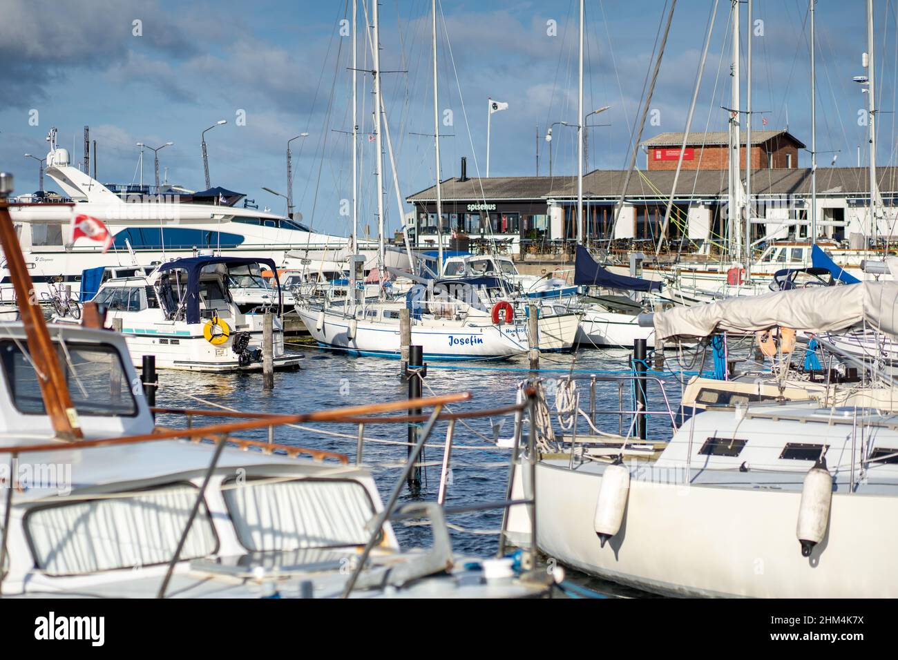 Sailboat Harbour in Hundested, Denmark Stock Photo