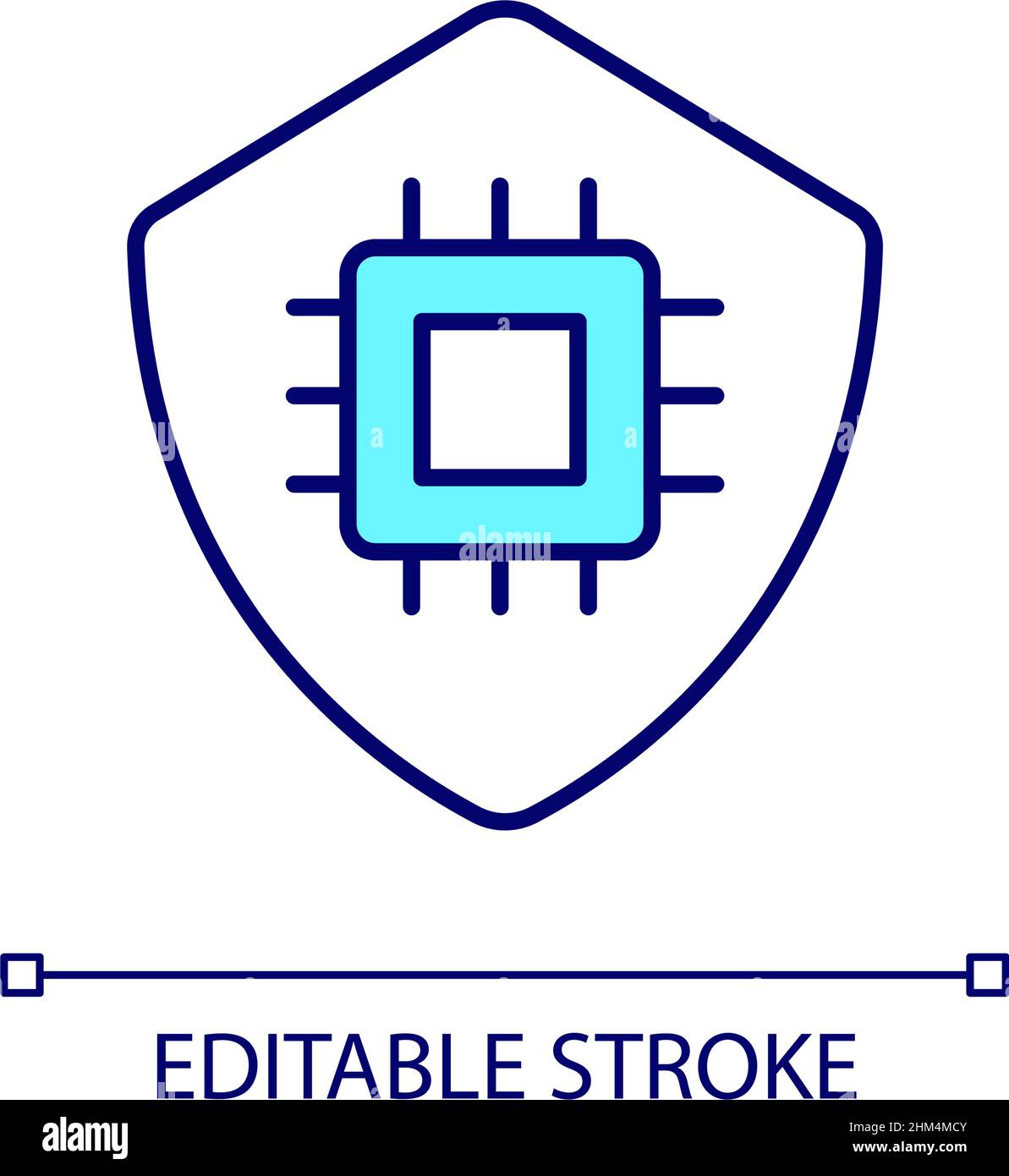 Smart security system RGB color icon Stock Vector