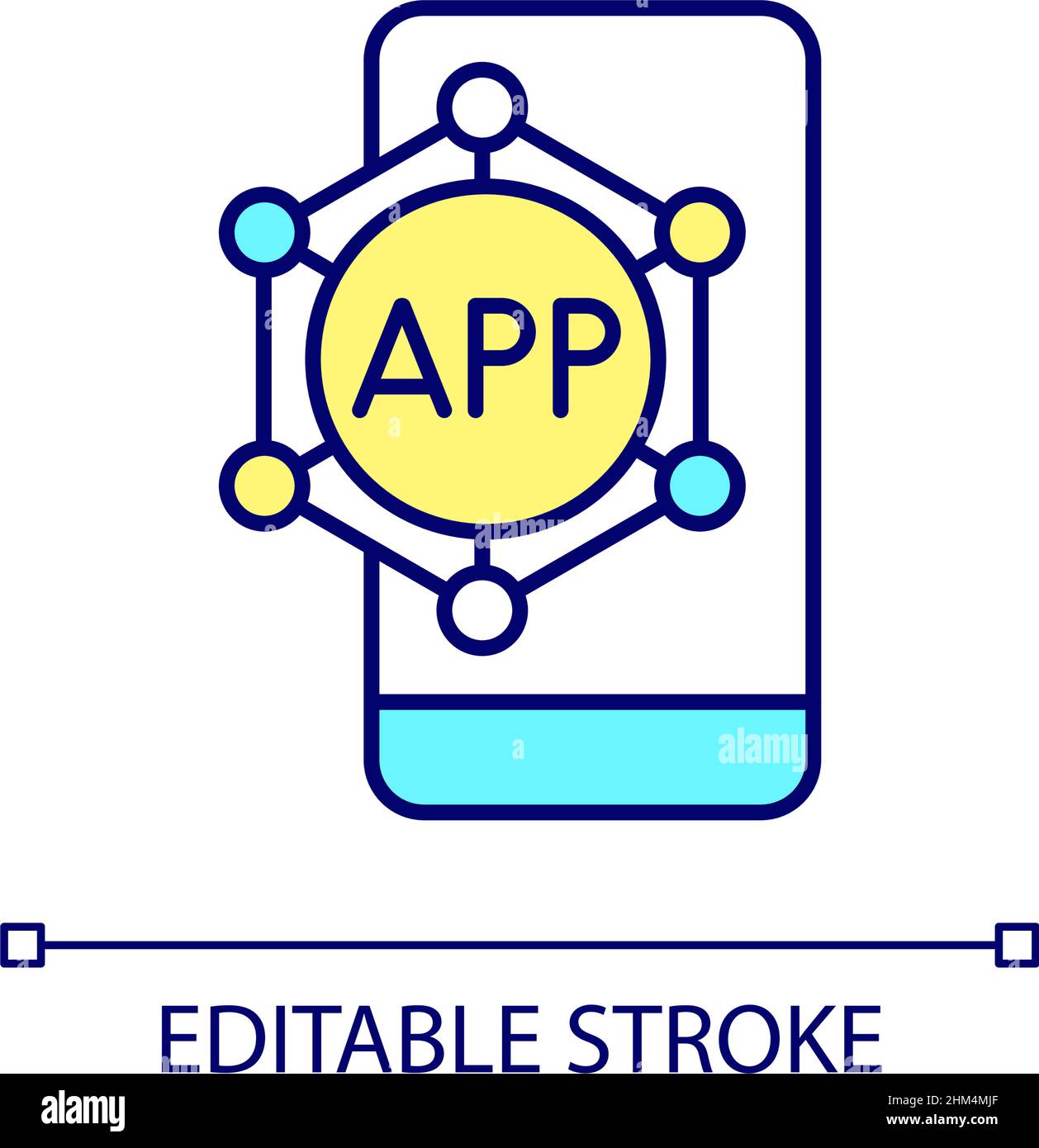 Application for smart home RGB color icon Stock Vector