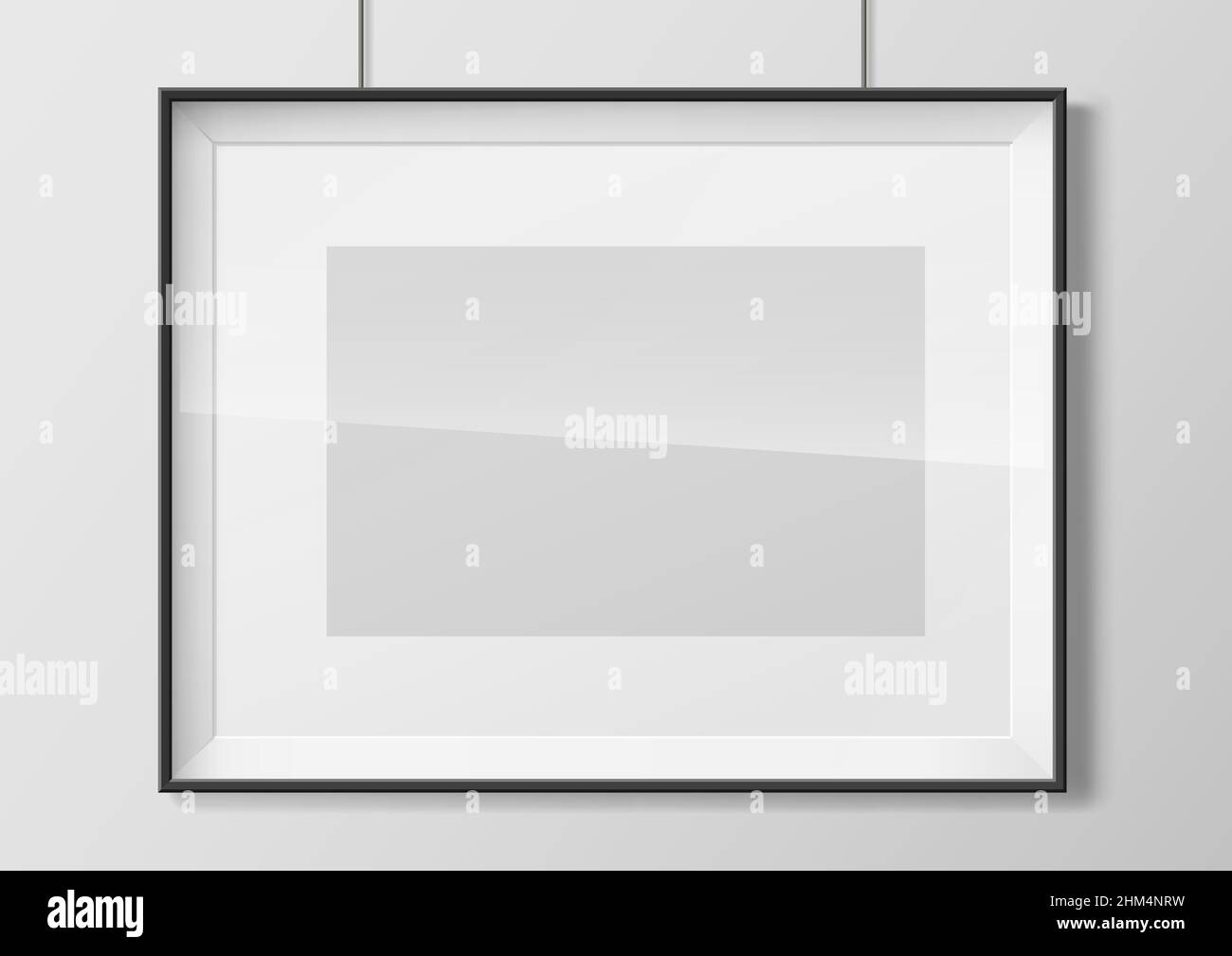 Horizontal black thin photo frame Stock Vector Image & Art - Alamy