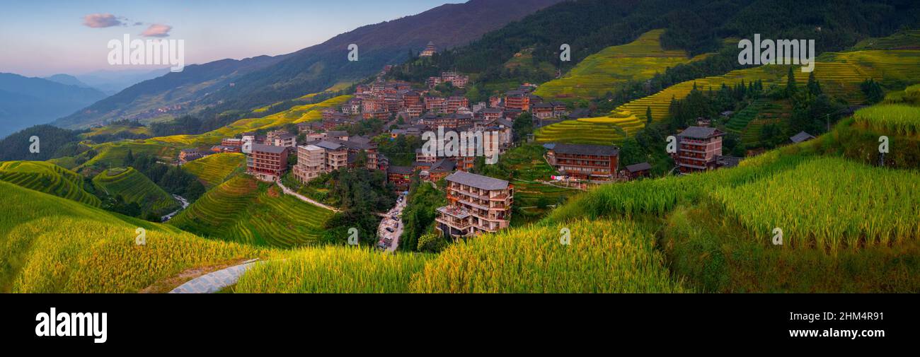 Dragon born dragon ridge terraced rice in guangxi guilin Stock Photo ...