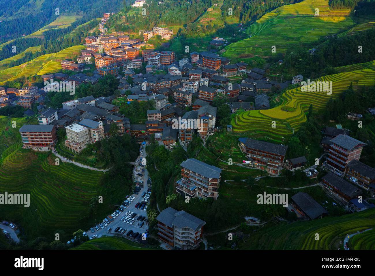 Dragon born dragon ridge terraced rice in guangxi guilin Stock Photo ...