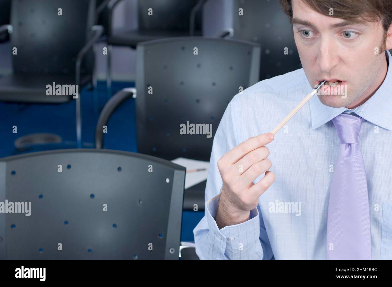 Close-Up Of A Businessman Thinking, Credit:Photoshot Creative / Stuart Cox / Avalon Stock Photo