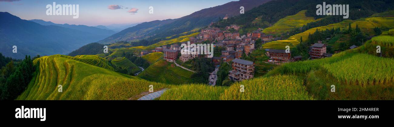 Dragon born dragon ridge terraced rice in guangxi guilin Stock Photo ...