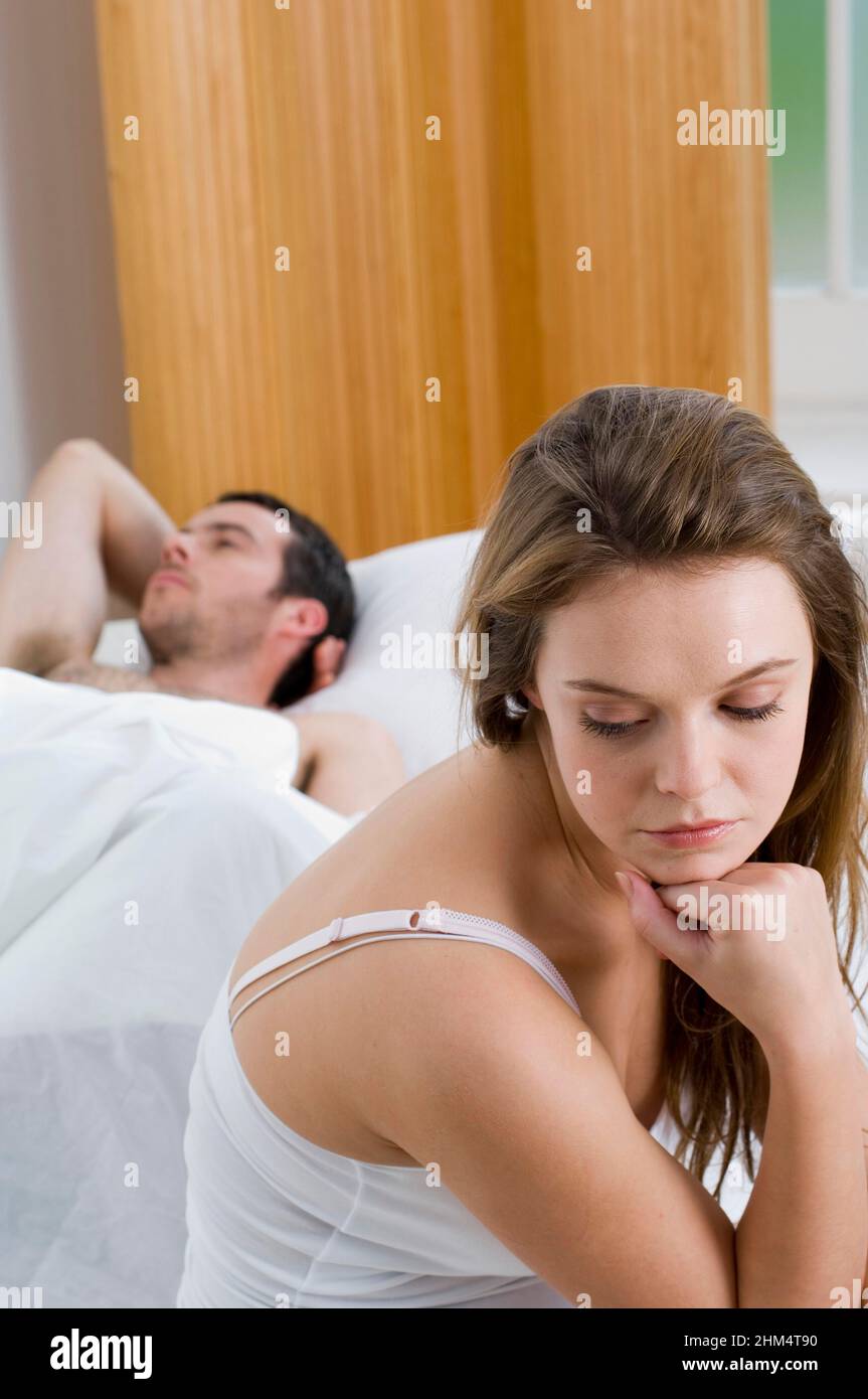Close-Up Of Young Woman Sitting Beside A Young Man, Credit:Photoshot Creative / Stuart Cox / Avalon Stock Photo