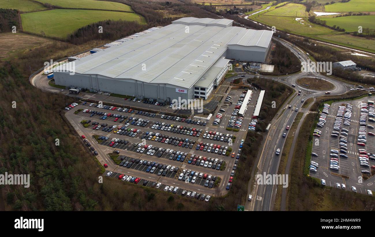 ASOS Warehouse, run by GXO Logistics, near Grimethorpe, Barnsley, South Yorkshire. Stock Photo