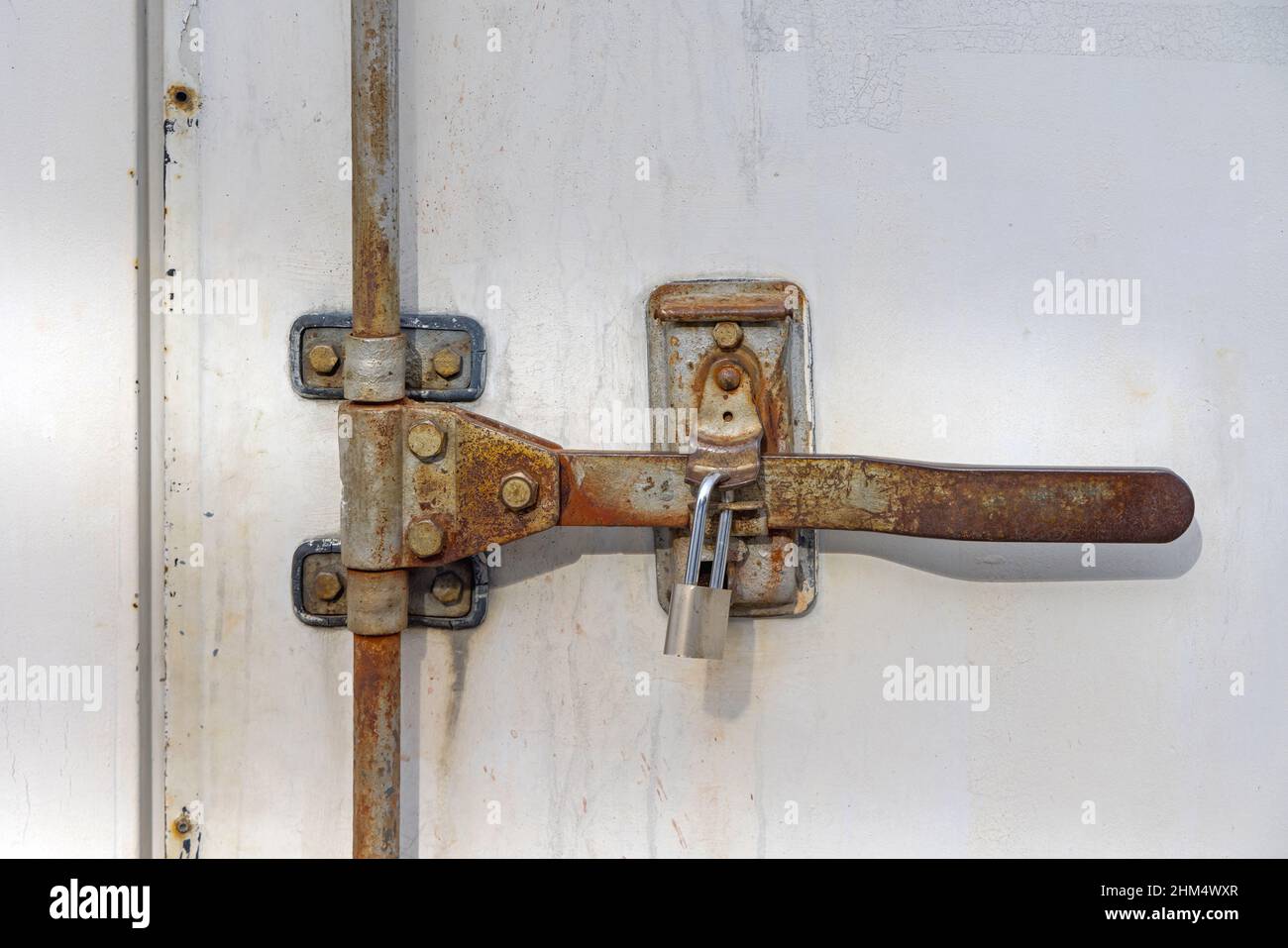 Trailer Swing Door Hinged Cam Bar Lock Hasp Latch Handle Utility Cargo Stock Photo Alamy