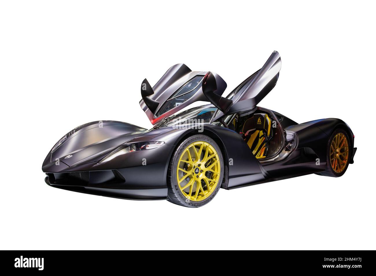 Electric sports coupé Cut Out Stock Images & Pictures - Alamy