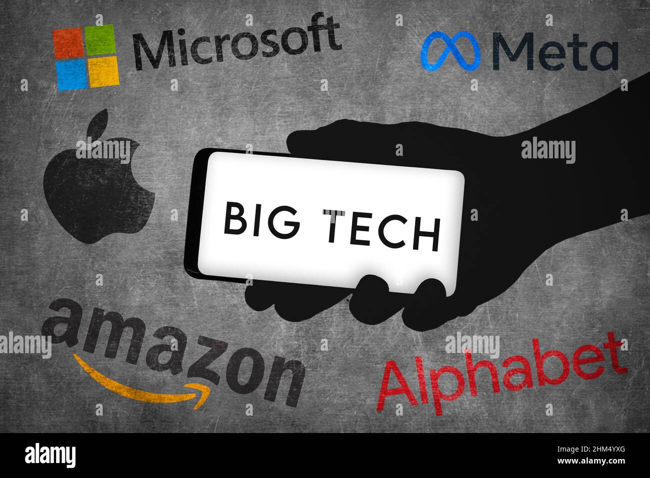 Big Technology - USA Gafam companies Stock Photo