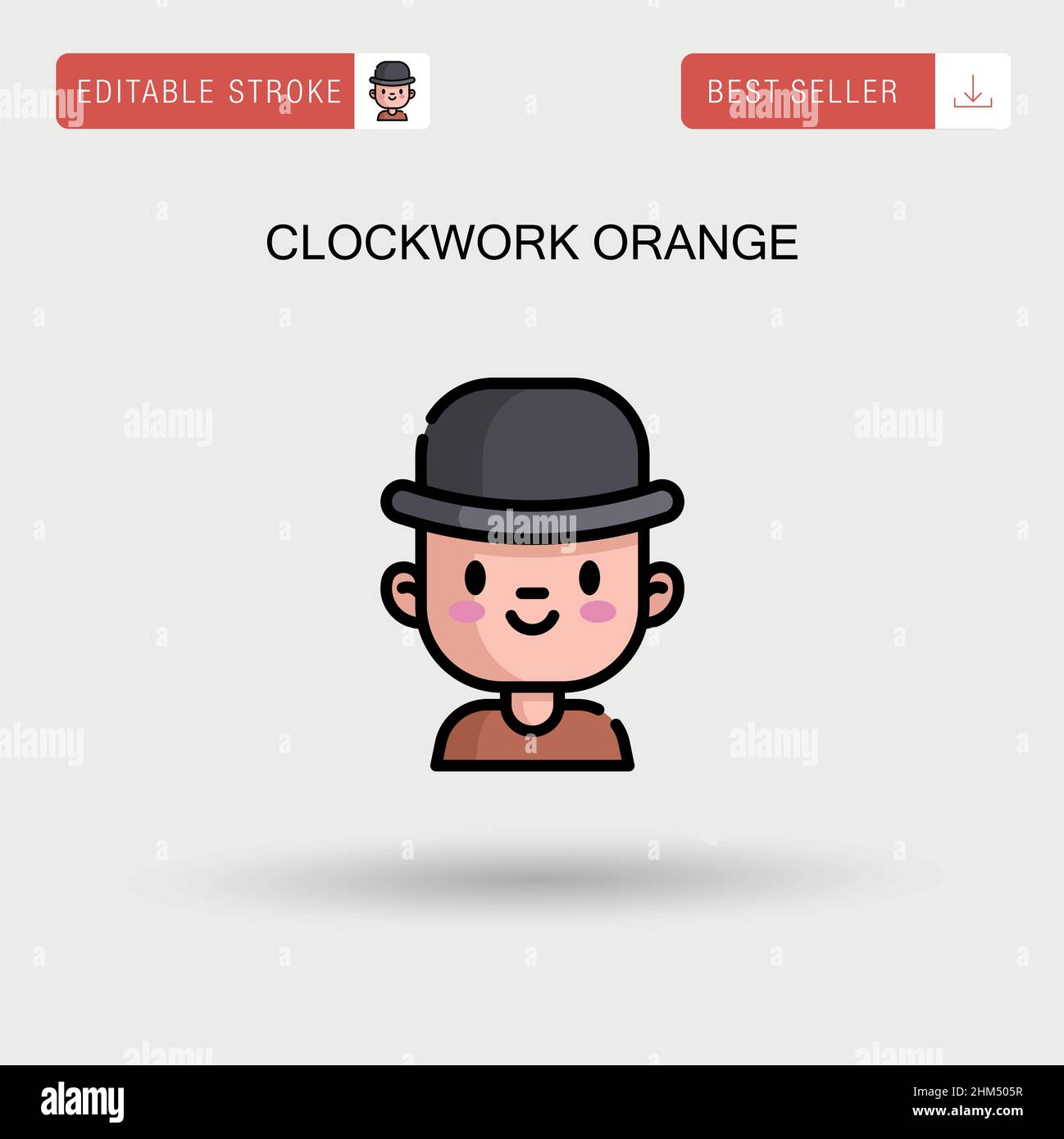 Clockwork orange Simple vector icon. Stock Vector