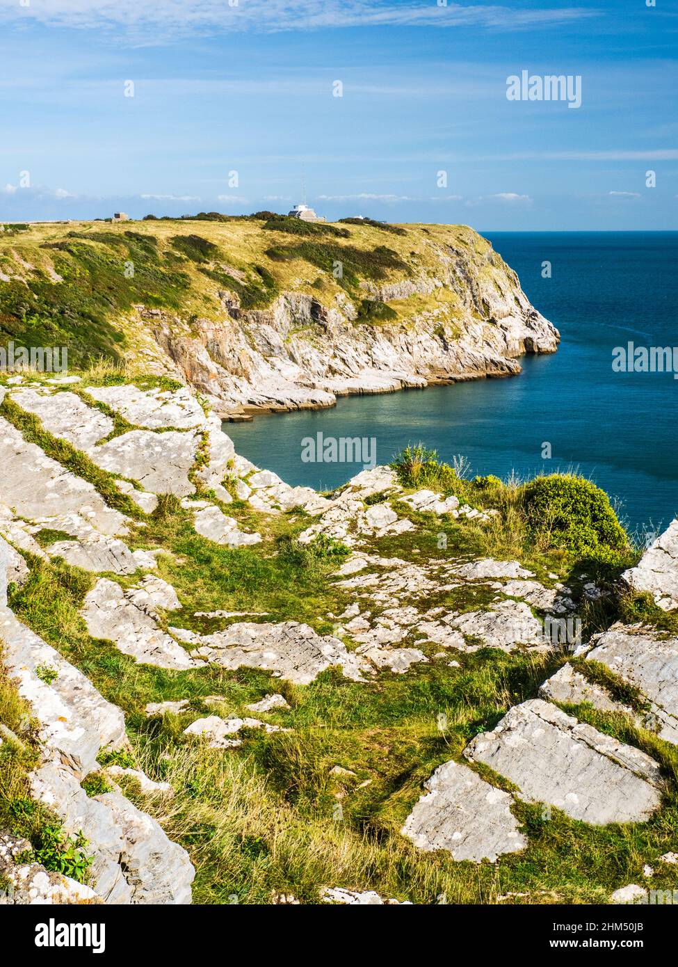 View from the South West Coast Path towards Berry Head, Brixham, Devon. Stock Photo
