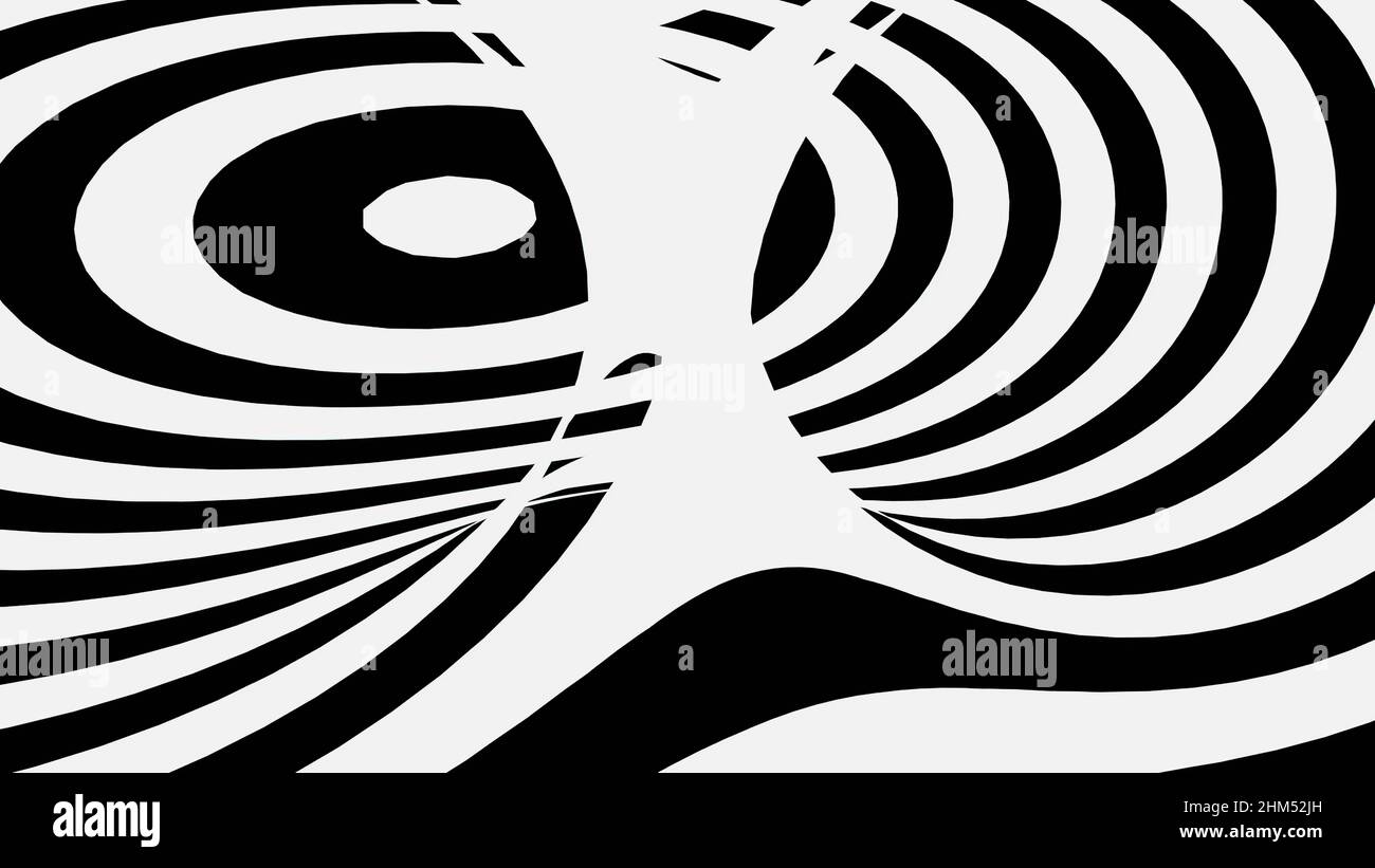 3d illustration - abstract black and white background with lines Stock ...