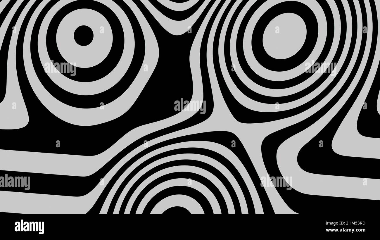 3d illustration - abstract black and white background with lines Stock ...