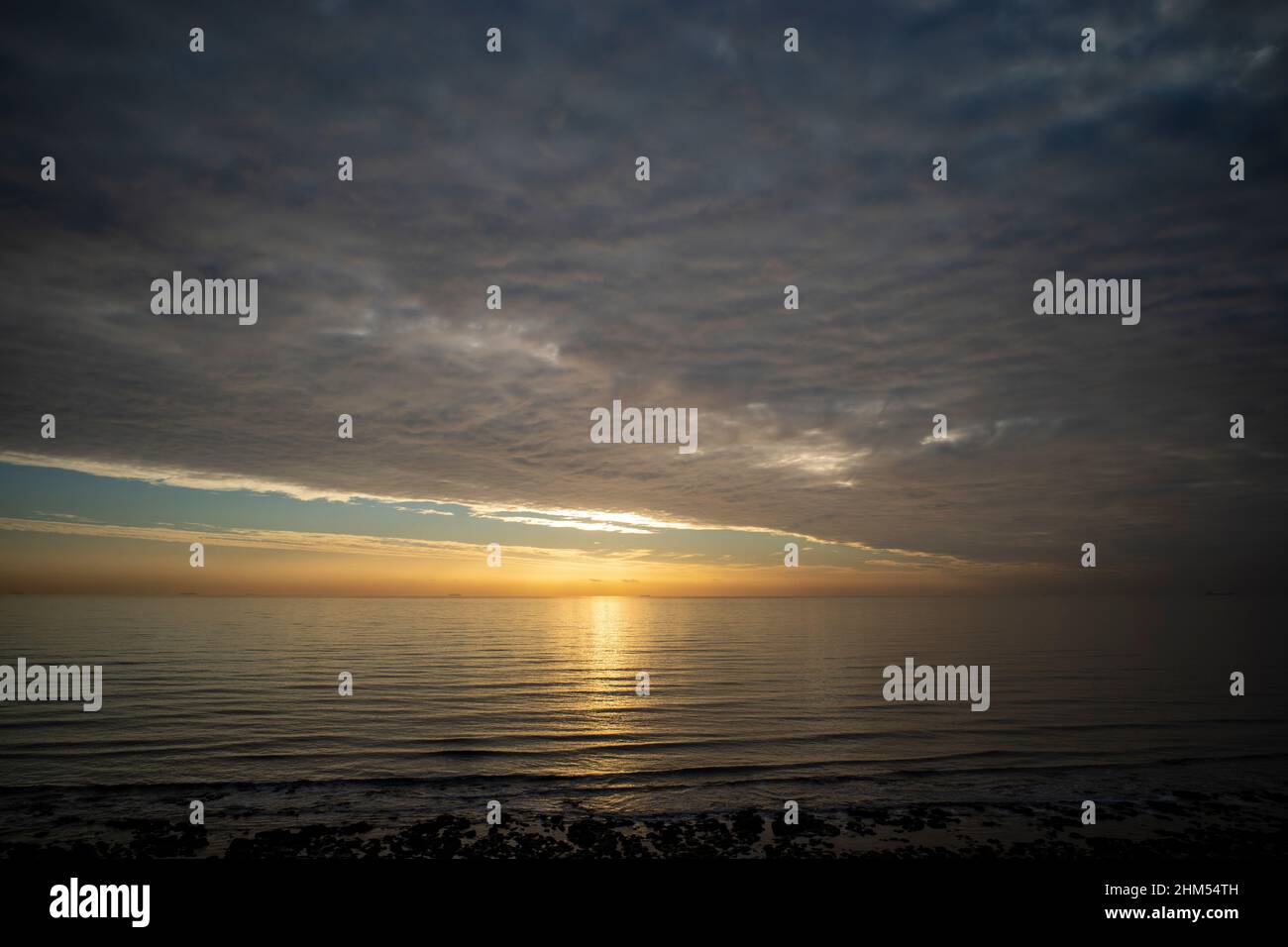Sunrise Bawdsey Suffolk England Stock Photo