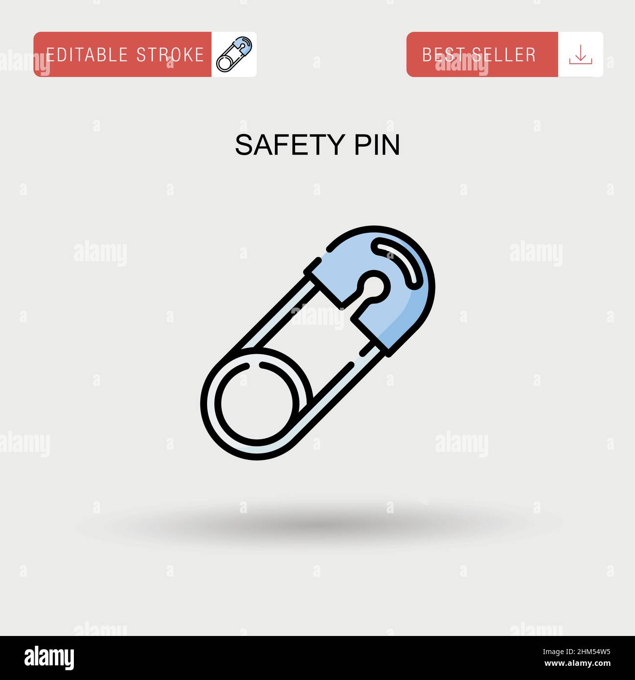 Safety pin Simple vector icon Stock Vector Image & Art - Alamy