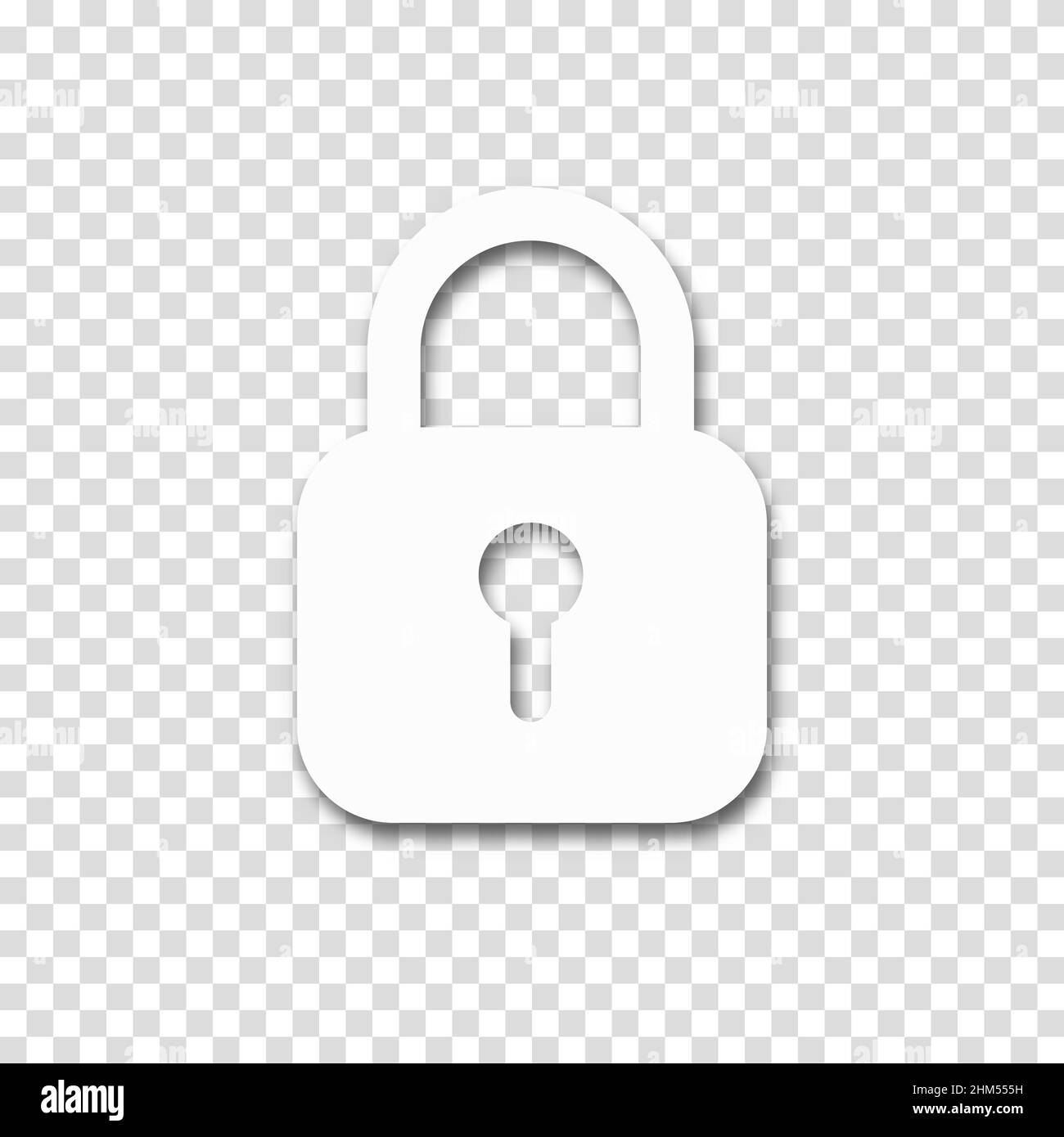 Paper cut style padlock icon with shadow on transparent background. Lock  icon for website. Security concept. Hiding a secret. Vector illustration  Stock Vector Image & Art - Alamy
