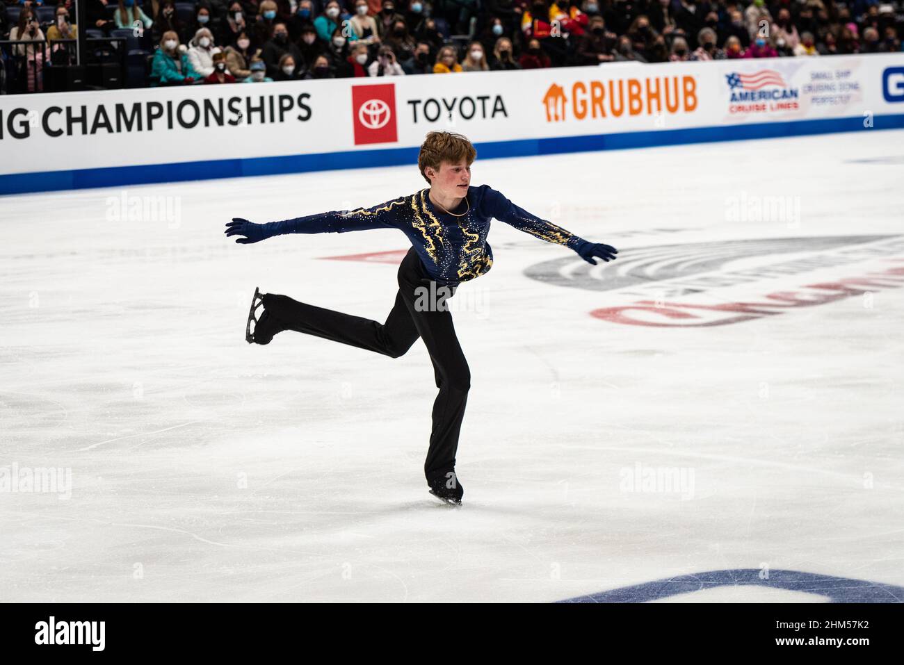 Ilia Malinin does his free skate at the U.S. National Figure Skating