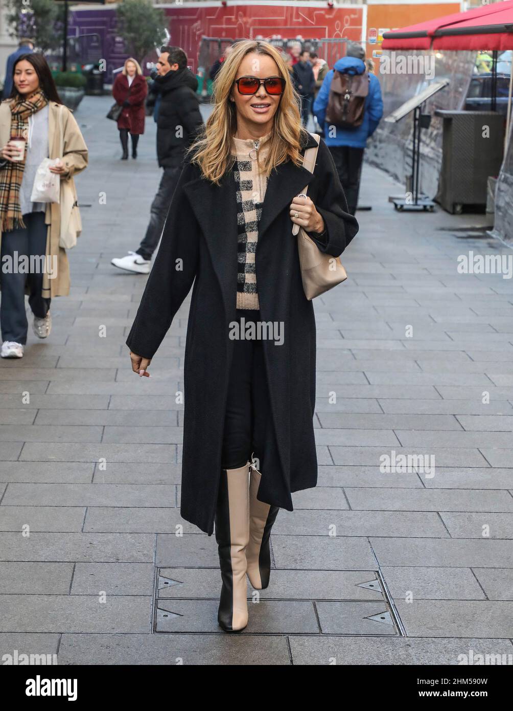 London, UK. 07th Feb, 2022. Amanda Holden seen departing after her