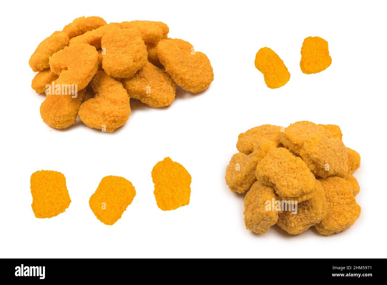 Nuggets isolated on a white background. Stock Photo