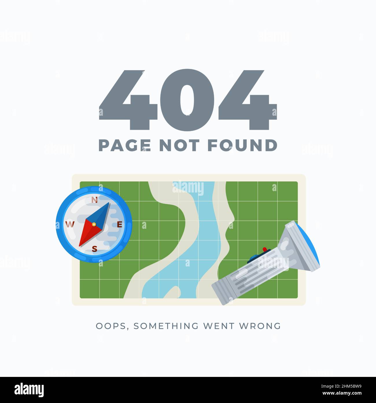 404 error page not found illustration for websites under construction. With  map, compass and flashlight search illustration Isolated Stock Vector Image  & Art - Alamy