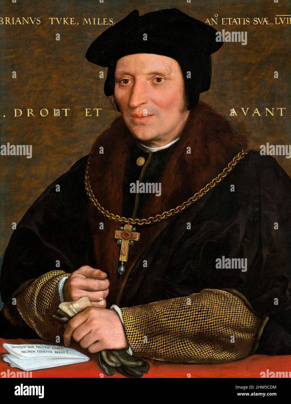 Sir Brian Tuke by Hans Holbein the Younger (1497/8-1543), oil on panel, c. 1527/1528 or c. 1532/1534 Stock Photo