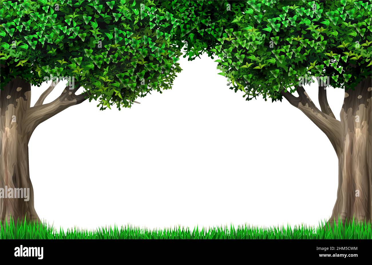 Decorative frame vignette of trees Stock Vector Image & Art - Alamy