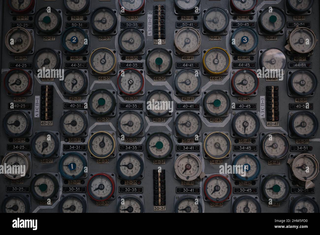 Buttons, dials, lights, indicators and displays are still functional in