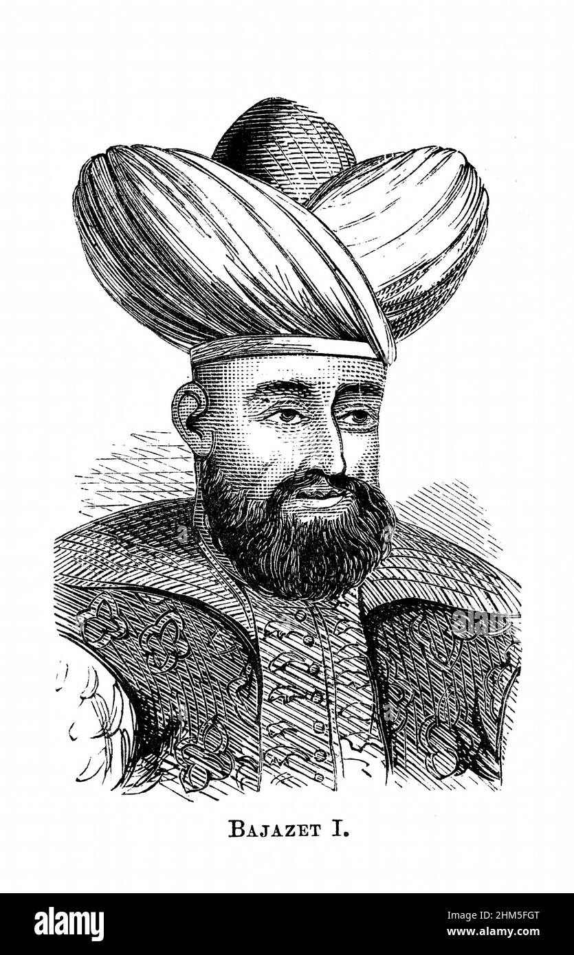 Bayezid I (d1403) Sultan of Ottoman empire from1389 Stock Photo Alamy
