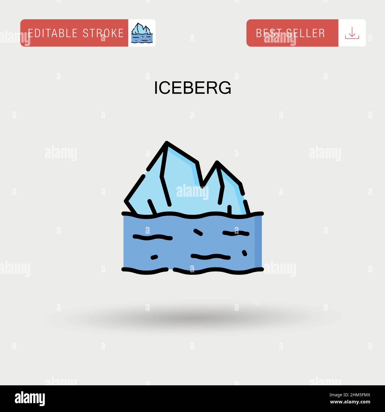 Beautiful iceberg with reflection Stock Vector Images - Alamy
