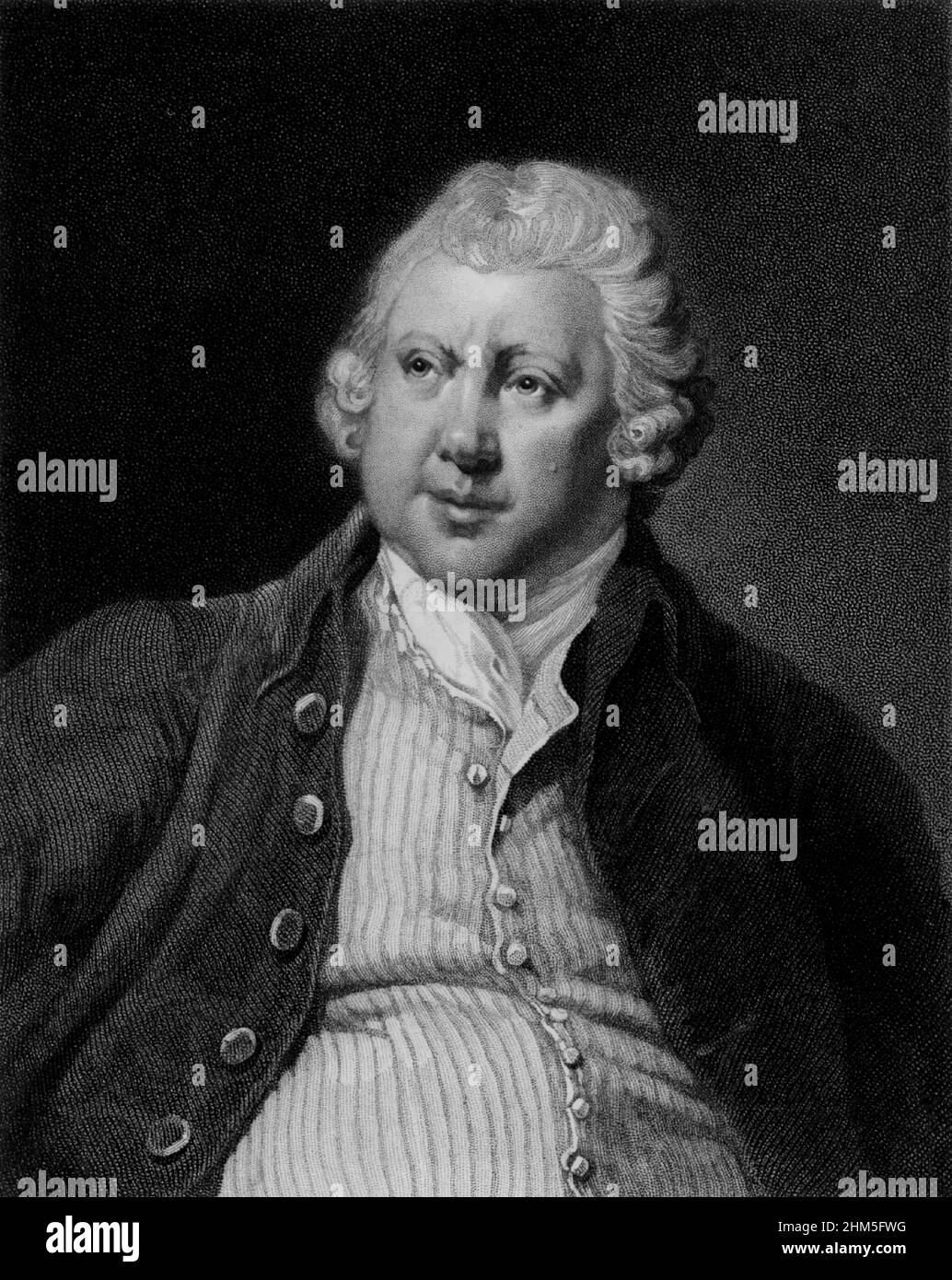 Portrait of Richard Arkwright (1732-1792) - Engraving, 19th century Stock Photo