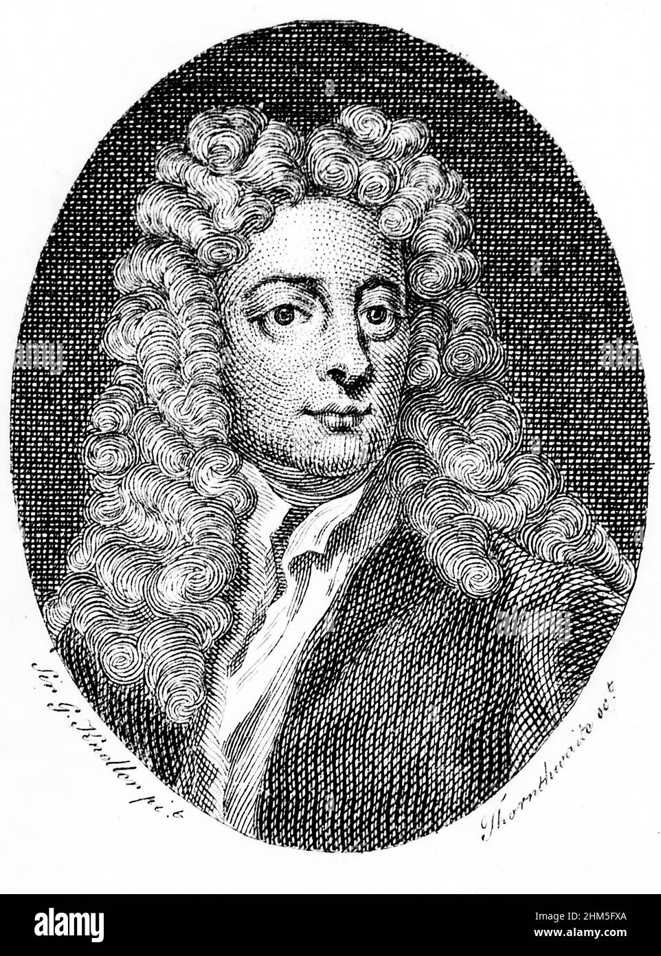 Portrait of Joseph Addison (16721719) Engraving, 19th century Stock