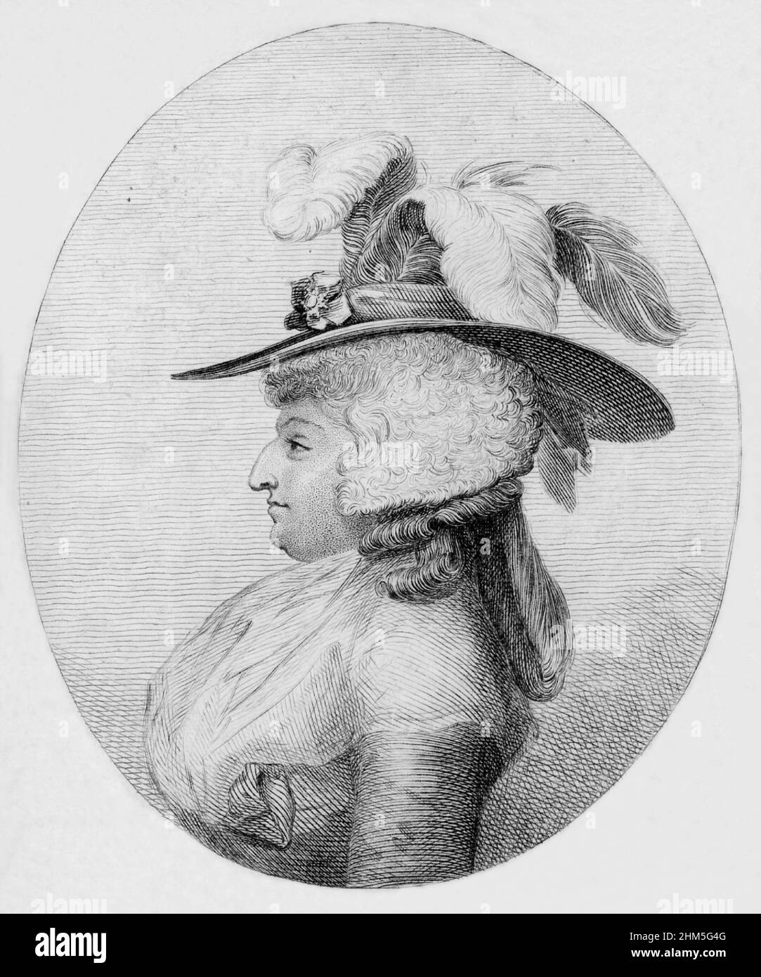 Mrs Maria Anne Fitzherbert (born Smythe - 1756-1837). Married the prince of Wales Stock Photo