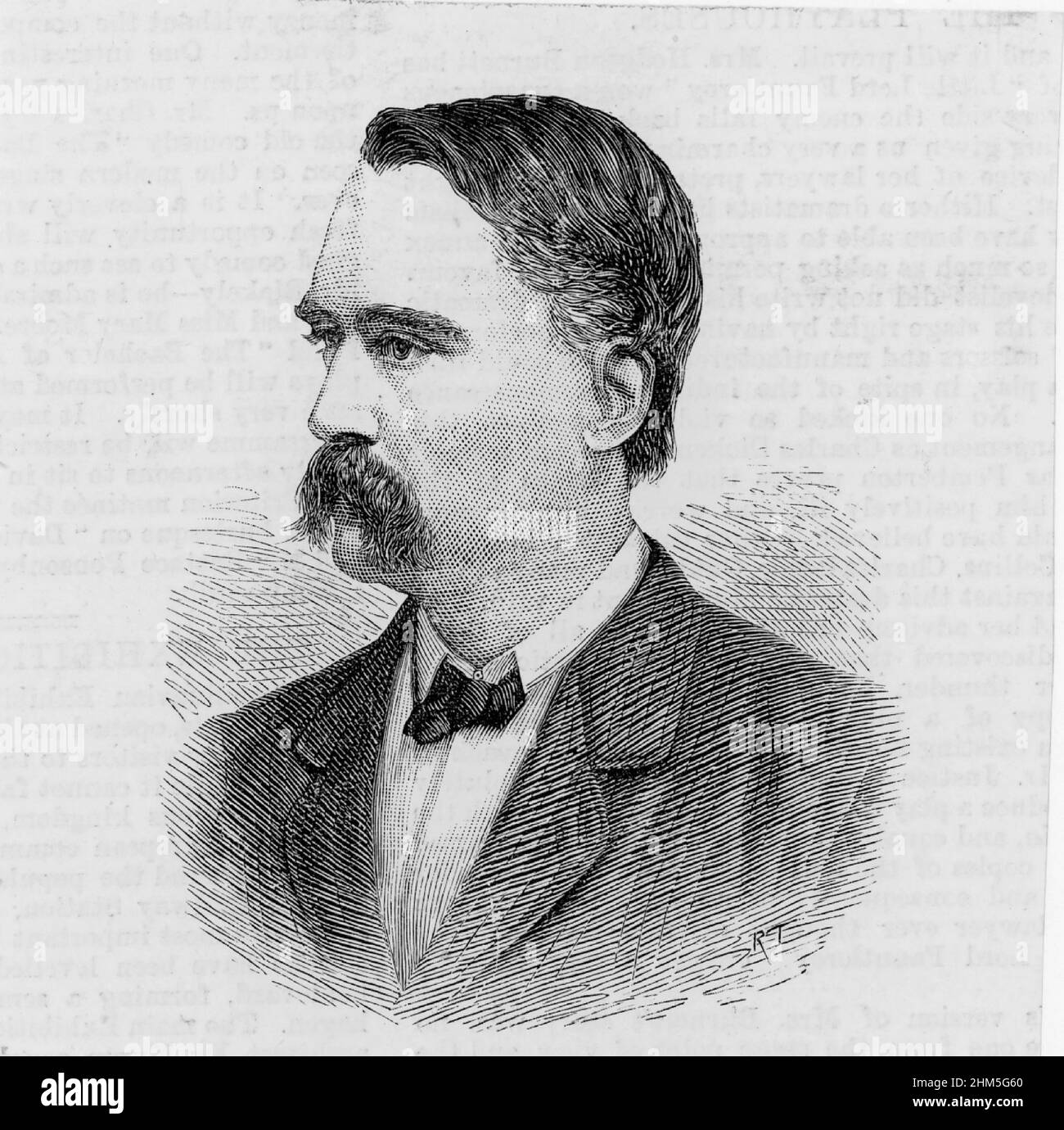 Portrait of Charles Tilston Bright (18321888) Engraving, 19th