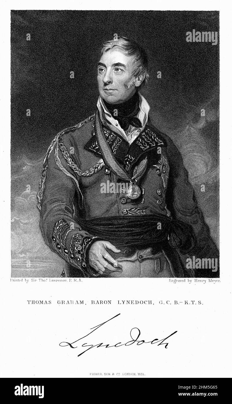 Thomas Graham, Baron Lynedoch (1748-1843) British soldier. Stock Photo