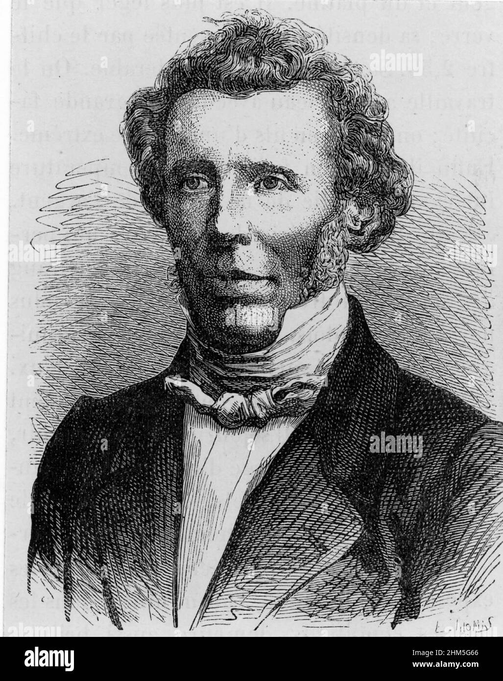 Portrait of Friedrich Wohler (1800-1882) - Engraving, 19th century Stock Photo