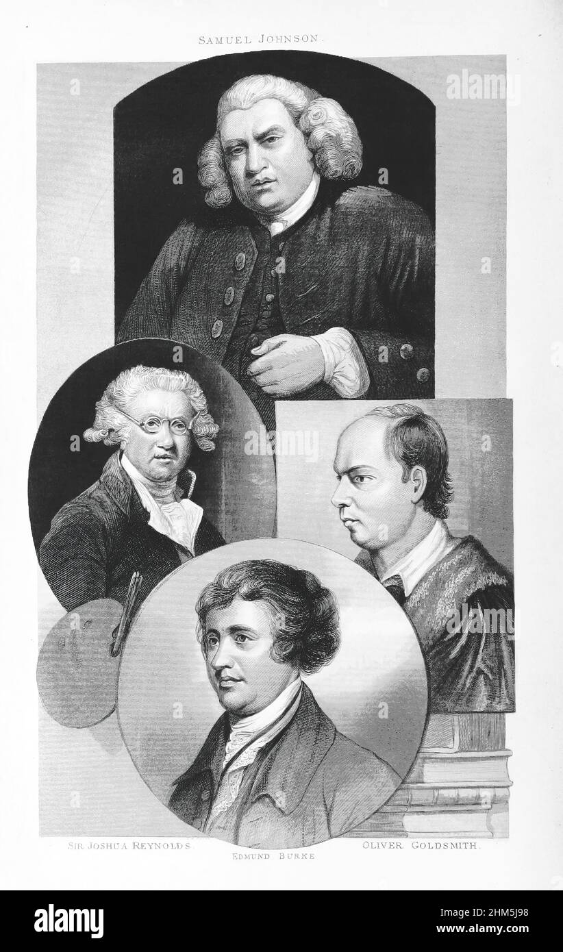 SAMUEL JOHNSON GOLDSMITH.JOSHUA REYNOLDS EDMUND OLIVER Image taken