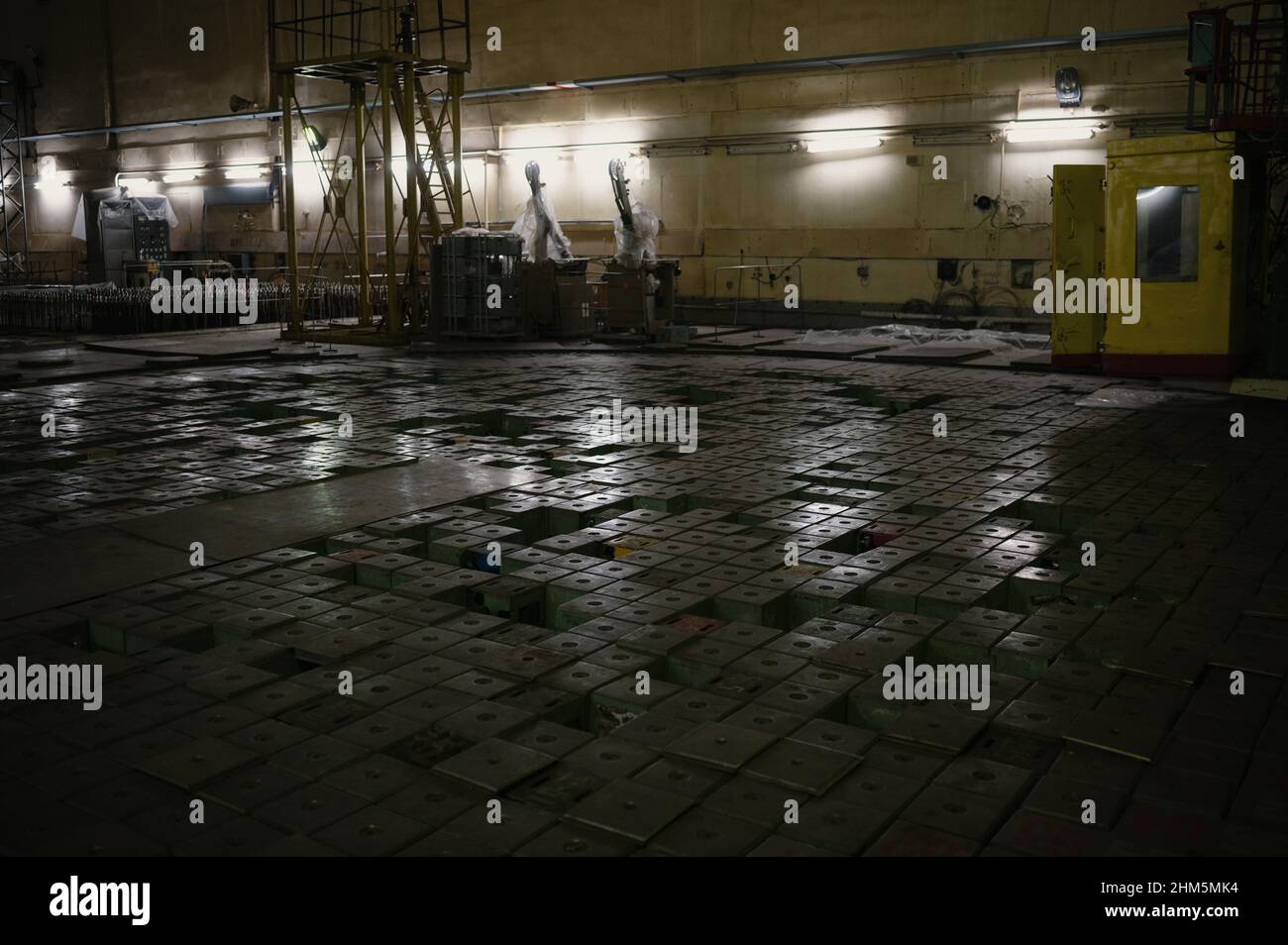 The biological shield and reactor hall of reactor 3 at the Chernobyl