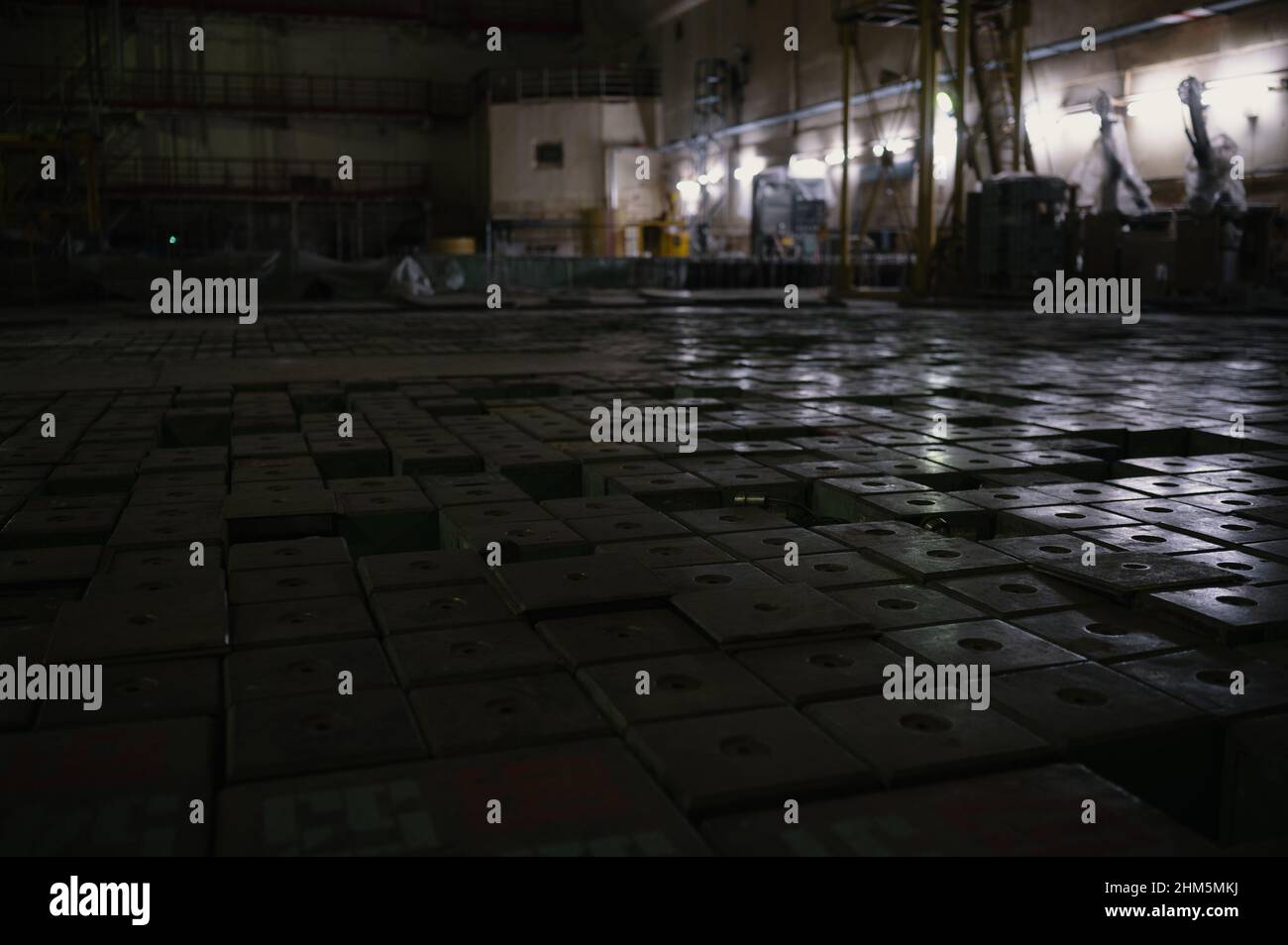The biological shield and reactor hall of reactor 3 at the Chernobyl