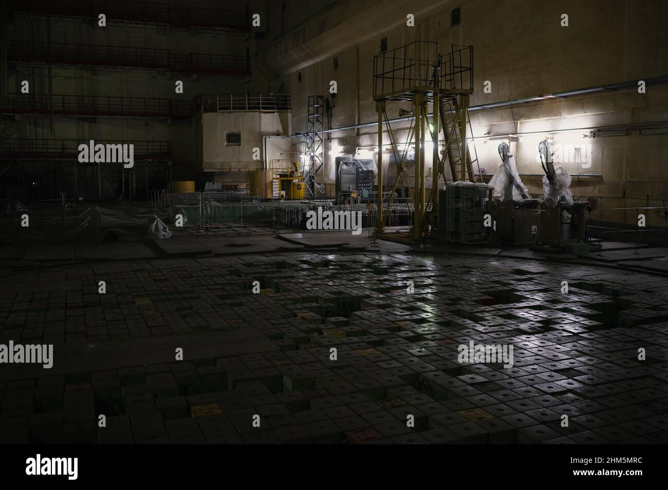 The biological shield and reactor hall of reactor 3 at the Chernobyl