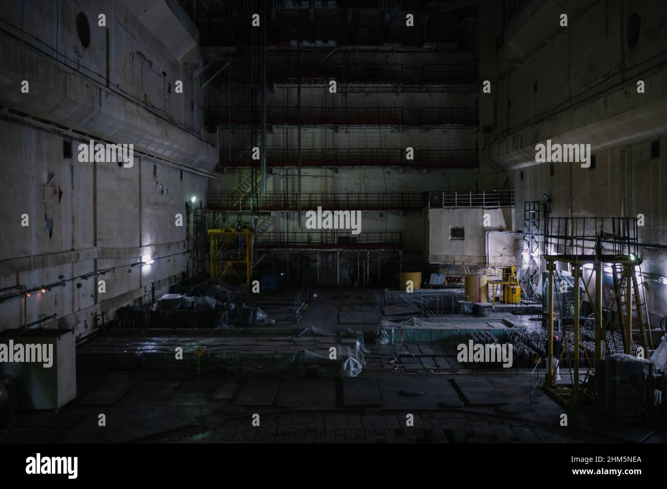 The biological shield and reactor hall of reactor 3 at the Chernobyl