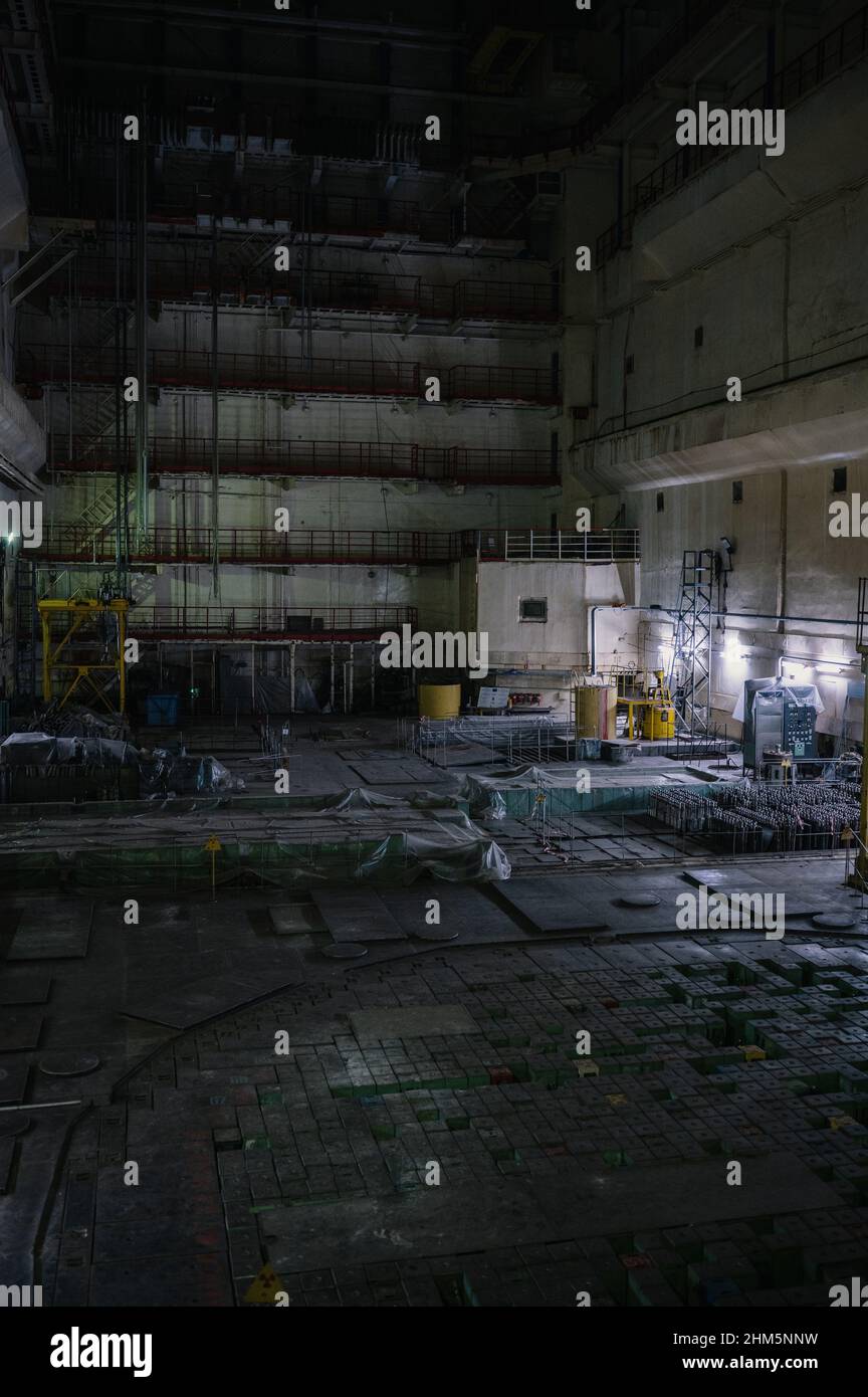 The biological shield and reactor hall of reactor 3 at the Chernobyl