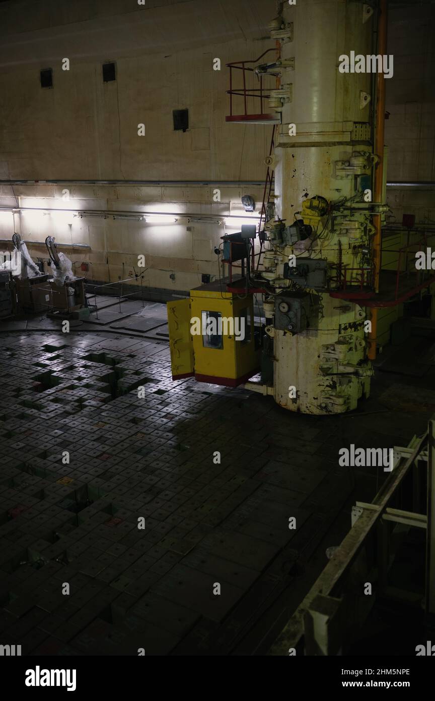 The biological shield and reactor hall of reactor 3 at the Chernobyl