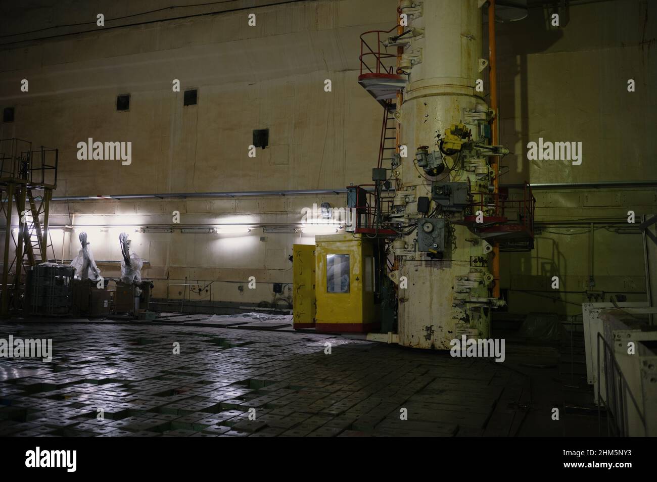 The biological shield and reactor hall of reactor 3 at the Chernobyl