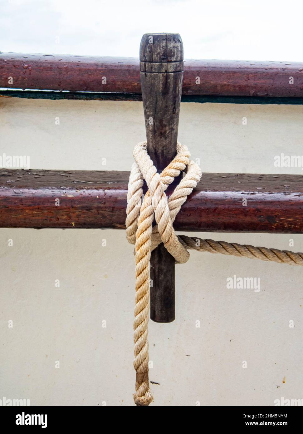 Detail of tall ship rigging, Queensland, Australia Stock Photo